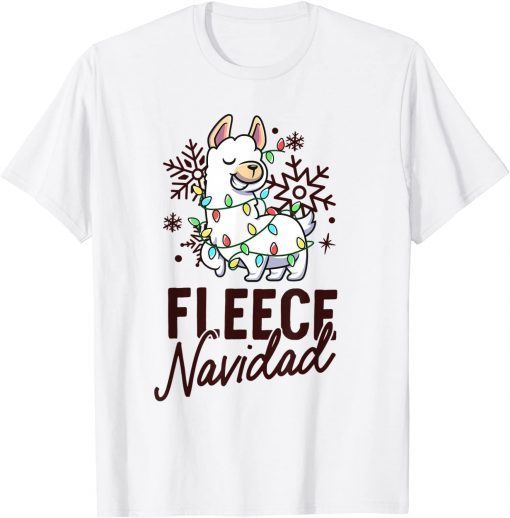 Fleece Feliz Navidad Llama Sheep Pun Spanish Christmas Xmas Unisex Shirt