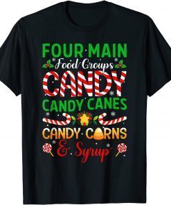 Four Main Food Groups Elf Buddy Christmas Pajama Unisex Shirt