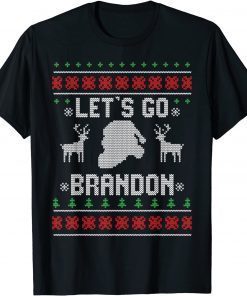 Funny Let's Go Brandon Santa Ugly Christmas Sweater T-Shirt