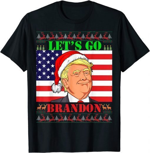 Funny Let's Go Brandon Trump Ugly Christmas SweaterFunny Let's Go Brandon Trump Ugly Christmas Sweater Unisex T-Shirt Unisex T-Shirt