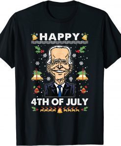 Funny Santa Happy 4th of July Biden Ugly Christmas Classic Shirt