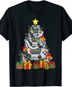 Gamer Christmas Tree Pajamas Video Games Xmas 2021 Shirt