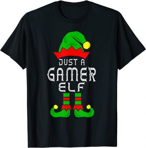 Gamer Elf Family Christmas Matching Pajama Gift Shirt