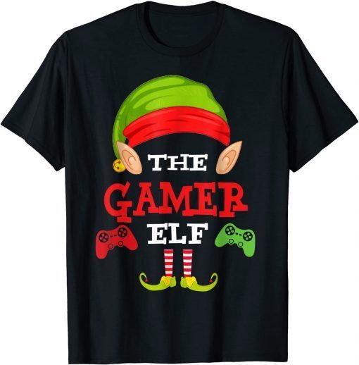 Gamer Elf Matching Family Group Christmas Pajama T-Shirt