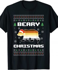 Gay Pride LGBTQ Ugly Christmas Sweater Xmas Beary Christmas T-Shirt