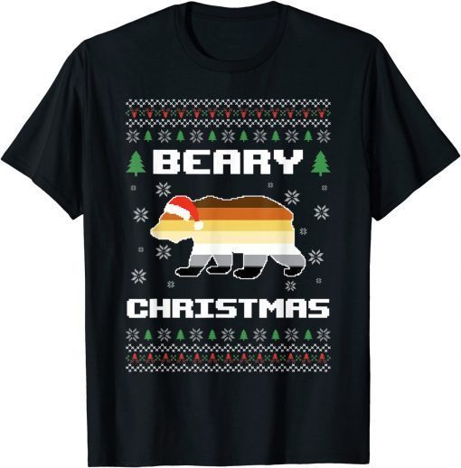 Gay Pride LGBTQ Ugly Christmas Sweater Xmas Beary Christmas T-Shirt