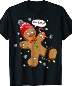 Gingerbread Man Cookie X-Mas Oh Snap Cute Christmas T-Shirt
