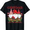 Gnome Family Xmas Santa Christmas Buffalo Red Plaid Tee Shirt