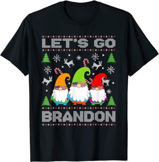 Gnome Let's Go Brandon Flag Sunglasses Limited Shirt