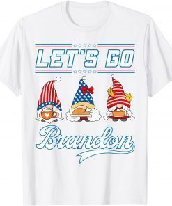 Gnomes Let's Go Brandon Thanksgiving US Flag Classic Shirt