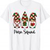 Gnomes Para Squad Christmas Teacher Santa Hat Gift Shirt