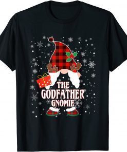 Godfather Gnome Buffalo Plaid Matching Family Christmas Classic Shirt