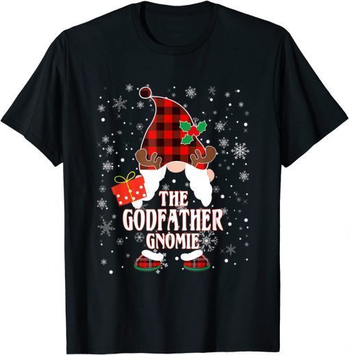 Godfather Gnome Buffalo Plaid Matching Family Christmas Classic Shirt