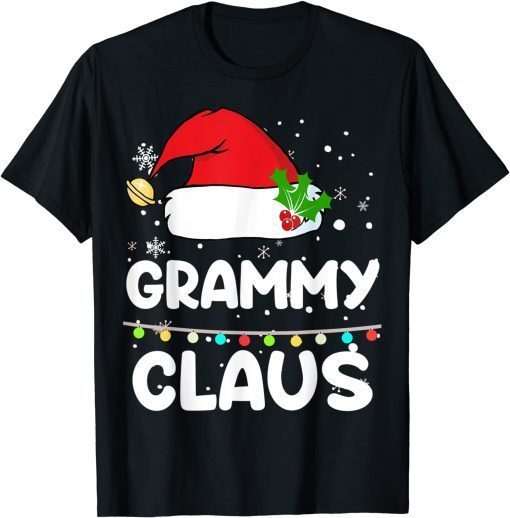 Grammy Christmas Pajama Family Lights Santa Gift T-Shirt