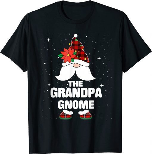 Grandpa Gnome Buffalo Plaid Matching Family Christmas Pajama Gift Shirt