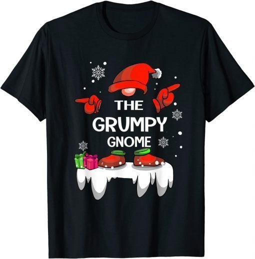 Grumpy Gnome Buffalo Plaid Matching Family Christmas Pajama Unisex Shirt