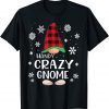 Handy Gnome Buffalo Plaid Matching Family Christmas T-Shirt