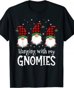 Hanging With My Gnomies Buffalo Plaid Christmas Pajama Gift Shirt