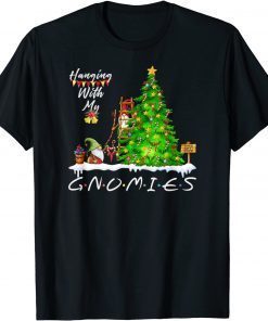 Hanging With My Gnomies Gnome Family Christmas Gift Shirt