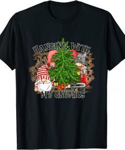 Hanging With My Gnomies Santa Gnome Christmas Pajama Classic Shirt