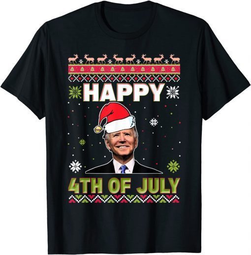 Happy 4th of July Biden Ugly Christmas Sweater Classic Shirt