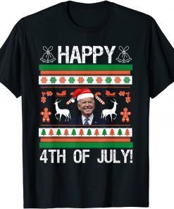 Happy 4th of July Christmas Santa Joe Biden President Classic Shirt