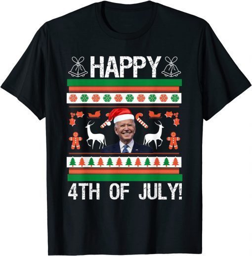 Happy 4th of July Christmas Santa Joe Biden President Classic Shirt