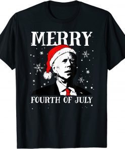 Happy 4th of July Funny President Joe Biden Happy Christmas Classic T-Shirt