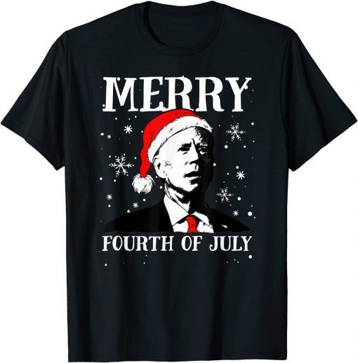 Happy 4th of July Funny President Joe Biden Happy Christmas Classic T-Shirt