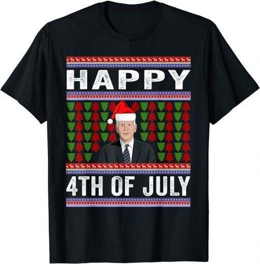 Happy 4th of July Ugly Christmas Santa - Joe Biden Limited Shirt