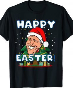 Happy Easter Joe Biden Santa Confused Christmas Day T-Shirt