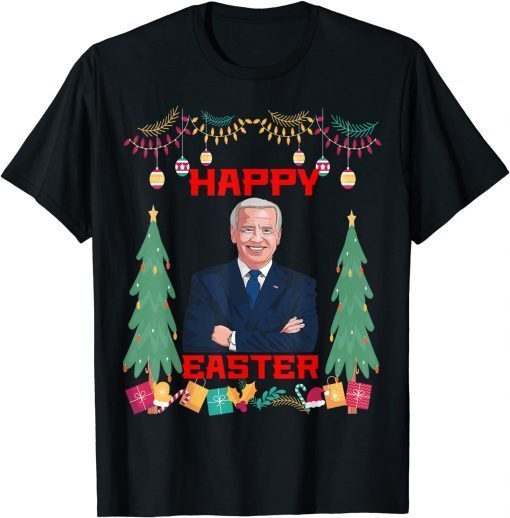 Happy Easter Joe Biden Santa Confused Ugly Christmas Limited Shirt