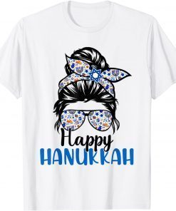 Happy Hanukkah Jewish Messy Christmas Pajama Unisex Shirt