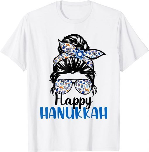 Happy Hanukkah Jewish Messy Christmas Pajama Unisex Shirt