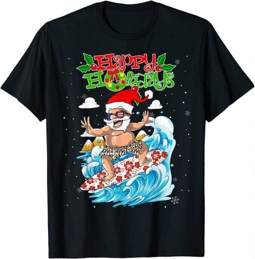 Happy Holiday - Santa Clause Beach Christmas Gift Shirt