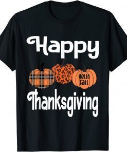 Happy Thanksgiving 2021 Plaid Design Pumpkin Family Matching Unisex Shirt