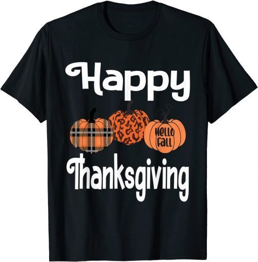 Happy Thanksgiving 2021 Plaid Design Pumpkin Family Matching Unisex Shirt