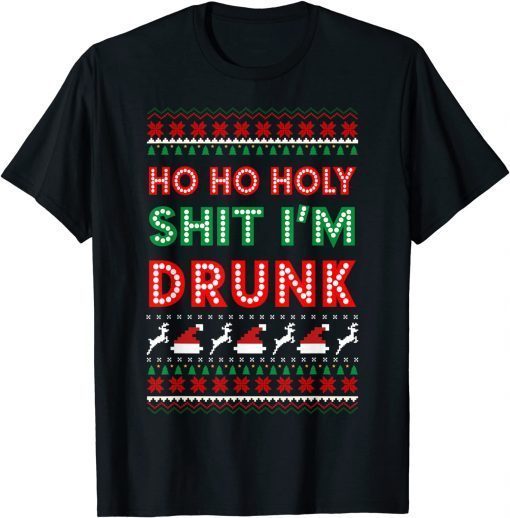 Ho Ho Ho Holy Shit Santa Drunk Classic Shirt