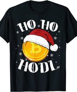 Ho Ho Hodl Crypto Bitcoin Santa Hat Cryptocurrency Gift Shirt