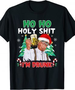 Ho Ho Holy Shit I'm Drunk Beer Trump Christmas Pajama Unisex Shirt