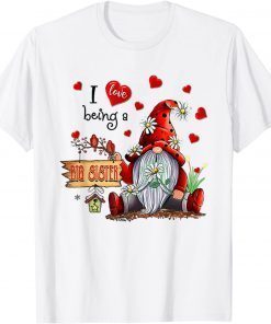 I Love Being A Big Sister - Gnome Daisy Christmas Xmas T-Shirt