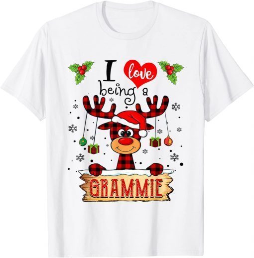 I Love Being A Grammie Reindeer Christmas Classic Shirt