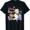 I Love Being A Sister Snowman Christmas Unisex Shirt