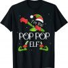 I'm The Pop Pop Elf Dabbing Santa Claus Xmas For Family Unisex Shirt