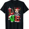 Jack Russell Terrier Dog Tree Christmas Lights Xmas Pajama T-Shirt
