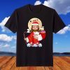 Jesus Christian Santa Hat Reindeer Merry Xmas T-Shirt