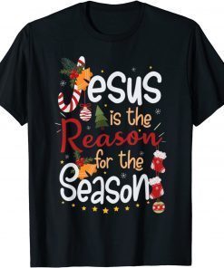Jesus Is The Reason For The Season Christmas PJesus Is The Reason For The Season Christmas Pajamas T-Shirtajamas T-Shirt