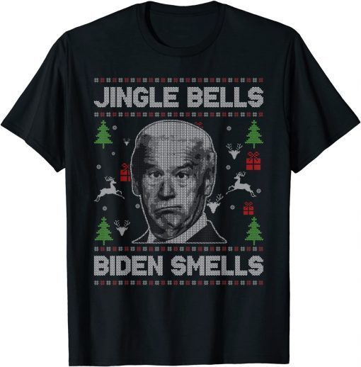 Jingle Bells Biden Smells Ugly Christmas Sweater Anti Biden Classic Shirt