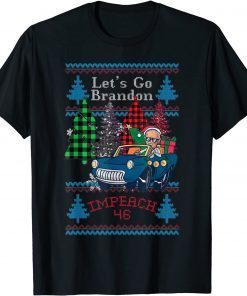 Jingle Joe Biden Santa Impeach 46 Go Brandon USA Christmas Gift Shirt