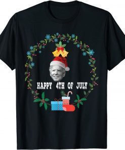 Joe Biden Happy 4th of July Ugly Santa Christmas Sweater T-Shirt